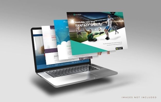 laptop mockup for website presentation premium psd